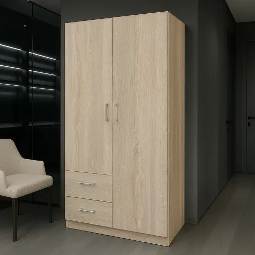 Шафа розпашна ШР3 2100х1000х450 мм ДСП Дуб Сонома