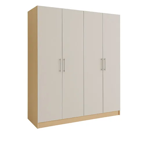 Шкаф распашный ШР4 2400х1400х450 мм корпус ДСП Дуб Сонома фасад ДСП Кашемир