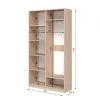 Шафа розпашна ШР4 2100х1400х450 мм корпус ДСП Дуб Вінтаж Оксид фасад ДСП Кашемір