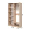 Шафа розпашна ШР4 2100х1500х450 мм ДСП Дуб Крафт Білий