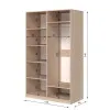Шафа розпашна ШР4 2100х1800х600 мм корпус ДСП Дуб Сонома фасад ДСП Кашемір