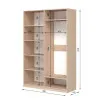 Шафа розпашна ШР4 2100х1900х450 мм корпус ДСП Дуб Вінтаж Оксид фасад ДСП Кашемір