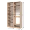 Шафа розпашна ШР4 2600х1900х450 мм ДСП Дуб Крафт Білий