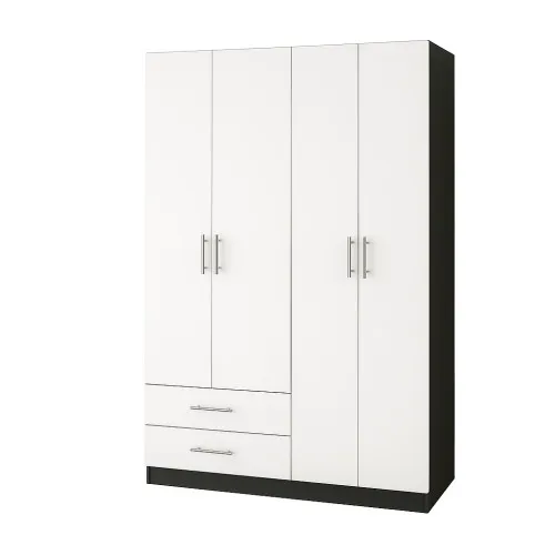 Шафа розпашна ШР5 2100х1200х450 мм корпус ДСП Антрацит фасад ДСП Дуб Крафт Золотий