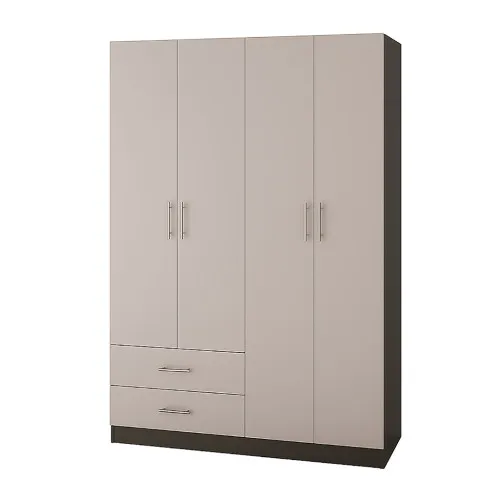 Шкаф распашный ШР5 2100х1200х450 мм корпус ДСП Дуб Винтаж Оксид фасад ДСП Кашемир