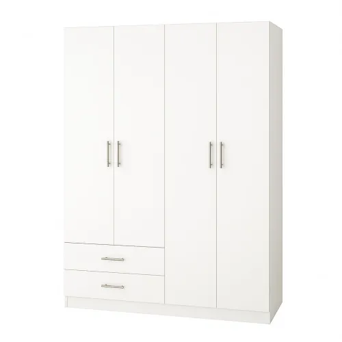 Шафа розпашна ШР5 2100х1200х450 мм ДСП Дуб Кафт Білий