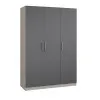 Шафа розпашна ШР6 2100х1400х450 мм корпус ДСП Дуб Крафт Сірий фасад ДСП Кашемір