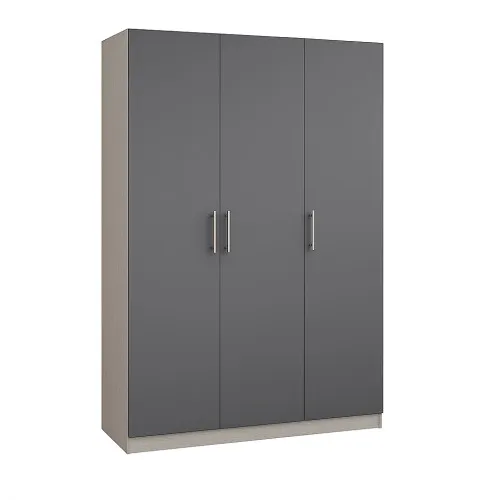 Шафа розпашна ШР6 2100х1400х450 мм корпус ДСП Дуб Крафт Сірий фасад ДСП Кашемір