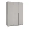 Шафа розпашна ШР6 2100х1400х450 мм корпус ДСП Сіра Мишка фасад МДФ фарба RAL7004 (Сигнальний сірий) фрезерована ручка V