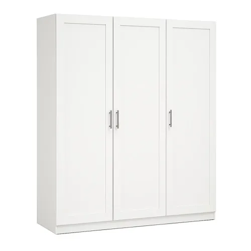 Шафа розпашна ШР6 2100х1400х450 мм корпус ДСП Білий фасад МДФ фарба Білий (RAL9003) фрезерування Люнет