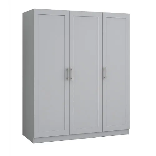 Шафа розпашна ШР6 2100х1400х450 мм корпус ДСП Сіра Мишка фасад МДФ фарба RAL7004 (Сигнальний сірий) фрезерування Люнет