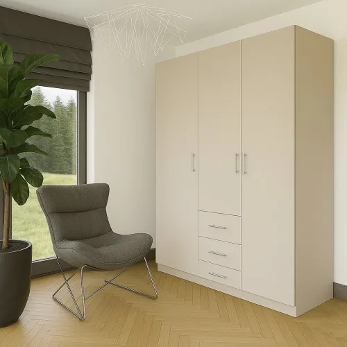 Шафа розпашна ШР7 2600х1400х600 мм ДСП Кашемір