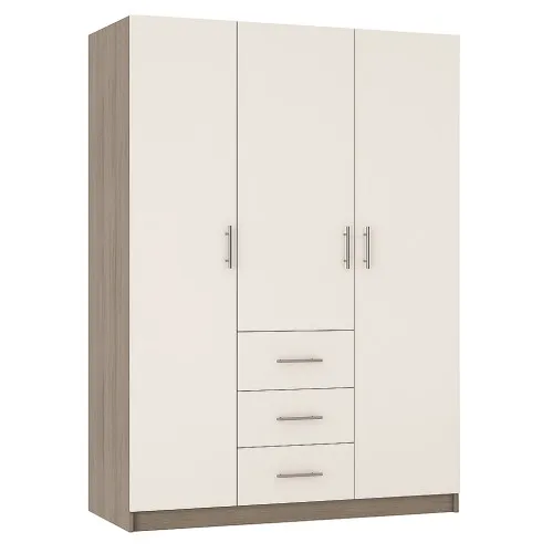 Шафа розпашна ШР7 2600х1400х600 мм корпус ДСП Дуб Вінтаж Оксид фасад ДСП Кашемір