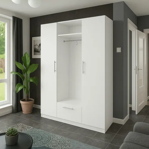 Шафа розпашна ШР8 2600х1600х450 мм ДСП Білий