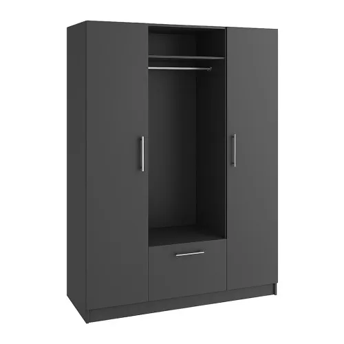 Шафа розпашна ШР8 2600х1600х450 мм ДСП Сірий Графіт