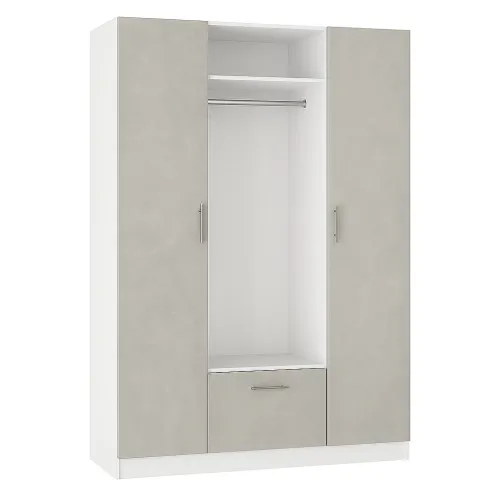 Шафа розпашна ШР8 2600х1600х450 мм корпус ДСП Білий фасад ДСП Ательє Світлий