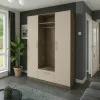 Шкаф распашный ШР8 2600х1600х600 мм корпус ДСП Дуб Винтаж Оксид фасад ДСП Кашемир