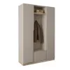 Шафа розпашна ШР8 2600х1600х600 мм корпус ДСП Сіра Мишка фасад МДФ фарба RAL7004 (Сигнальний сірий) фрезеровані ручки V і J