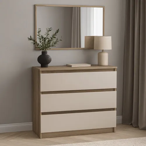 Комод К1 3Я 755х800х400 мм корпус ДСП Дуб Винтаж Оксид фасад ДСП Кашемир