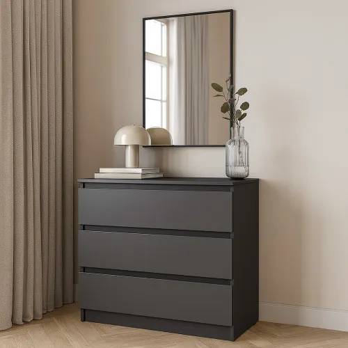 Комод К1 3Я 755х800х400 мм ДСП Серый Графит