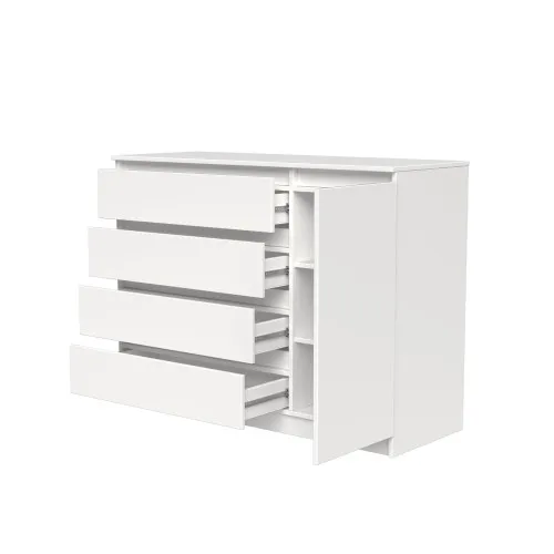 Комод К2 4Я1Д 900х1200х450 мм ДСП Белый