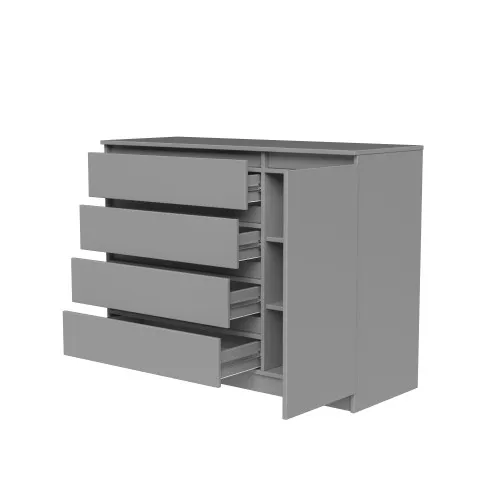 Комод К2 4Я1Д 900х1200х450 мм ДСП Серая Мышка
