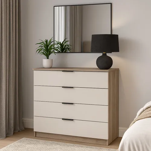 Комод К4 4Я 945х1000х450 мм корпус ДСП Дуб Винтаж Оксид фасад ДСП Кашемир