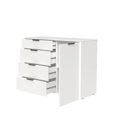 Комод К5 4Я 880х1200х450 мм ДСП Белый