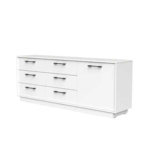 Комод К6 6Я1Д 700х1800х400 мм ДСП Белый