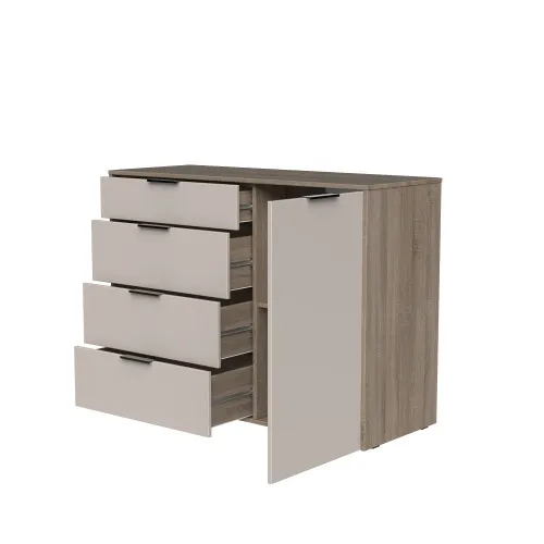 Комод К5 4Я 880х1200х450 мм корпус ДСП Дуб Винтаж Оксид фасад ДСП Кашемир