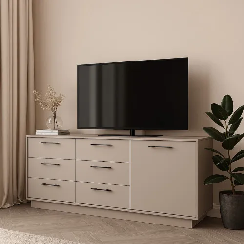 Комод К6 6Я1Д 700х1800х400 мм ДСП Кашемир