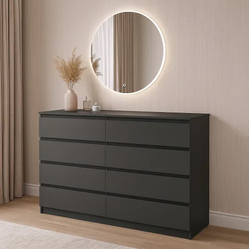 Комод К9 8Я 980х1600х430 мм ДСП Серый Графит