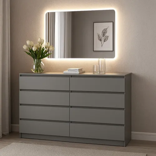 Комод К9 8Я 980х1600х430 мм ДСП Серая Мышка