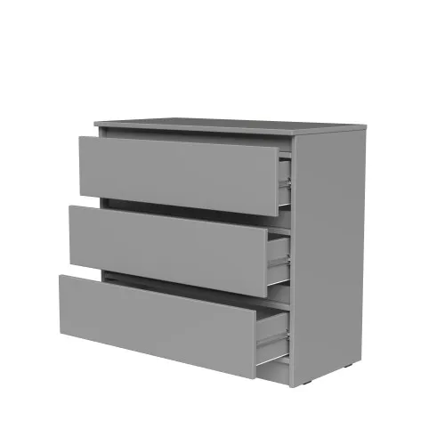 Комод К1 3Я 755х800х400 мм корпус ДСП Серая Мышка фасад МДФ краска RAL7004 (Серый)