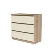 Комод К1 3Я 755х800х400 мм корпус ДСП Дуб Сонома фасад МДФ краска RAL9001 (Свет-беж)