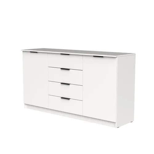 Комод К3 4Я2Д 860х1600х450 мм корпус ДСП Белый фасад МДФ краска RAL9003 (Белый)