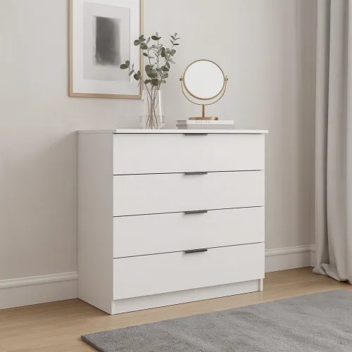 Комод К4 4Я 945х1000х450 мм корпус ДСП Белый фасад МДФ краска RAL9003 (Белый)