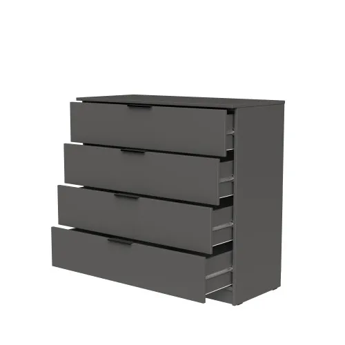 Комод К4 4Я 945х1000х450 мм корпус ДСП Серый Графит фасад МДФ краска RAL7012 (Серый)