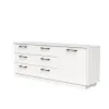 Комод К6 6Я1Д 700х1800х400 мм корпус ДСП Білий фасад МДФ фарба RAL9003 (Білий)