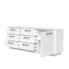 Комод К6 6Я1Д 700х1800х400 мм корпус ДСП Білий фасад МДФ фарба RAL9003 (Білий)
