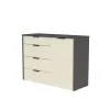Комод К5 4Я1Д 880х1200х450 мм корпус ДСП Серый Графит фасад МДФ краска RAL9001 (Свет-беж)