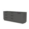 Комод К6 6Я1Д 700х1800х400 мм корпус ДСП Серый Графит фасад МДФ краска RAL7012 (Серый)
