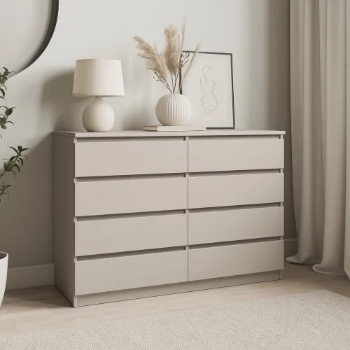 Комод К9 8Я 980х1600х430 мм корпус ДСП Кашемир фасад МДФ краска NCS S 2002-Y50R (Шелк мат)