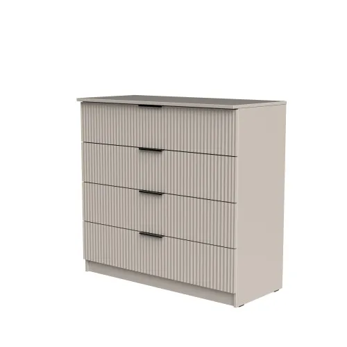 Комод К4 4Я 945х1000х450 мм корпус ДСП Кашемир фасад МДФ краска NCS S 2002-Y50R (Шелковистый мат) фрезерование Плаше Гросс