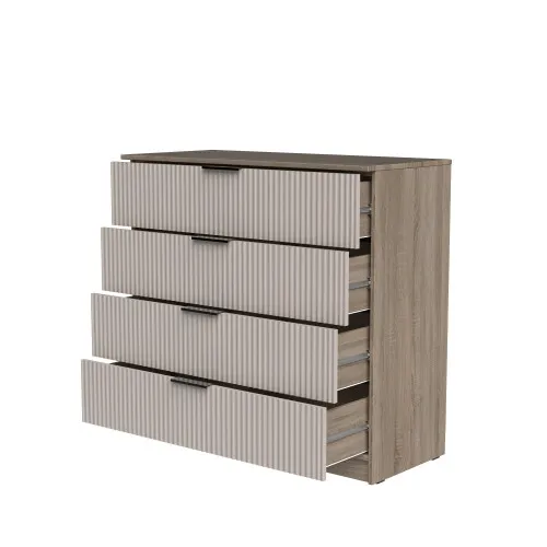 Комод К4 4Я 945х1000х450 мм корпус ДСП Дуб Винтаж Оксид фасад МДФ краска NCS S 2002-Y50R (Шелк мат) фрезер. Плаше Гросс