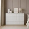 Комод К9 8Я 980х1600х430 мм корпус ДСП Белый фасад МДФ краска RAL9003 (Белый) фрезерование Плаше Гросс