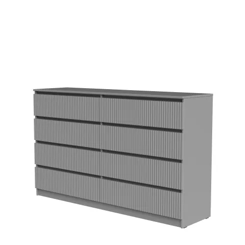 Комод К9 8Я 980х1600х430 мм корпус ДСП Серая Мышка фасад МДФ краска RAL7004 (Серый) фрезерование Плаше Гросс