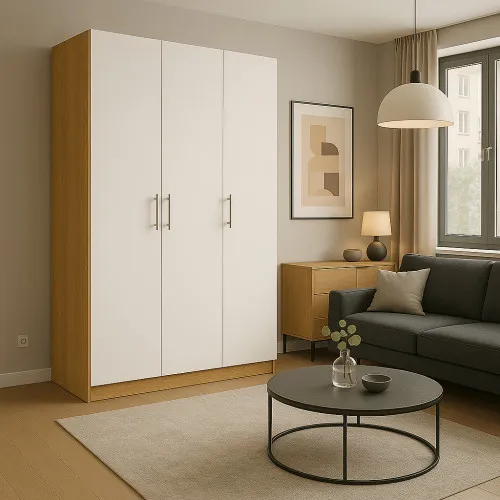 Шафа розпашна ШР6 2100х1400х450 мм корпус ДСП Сіра Мишка фасад ДСП Сірий Графіт