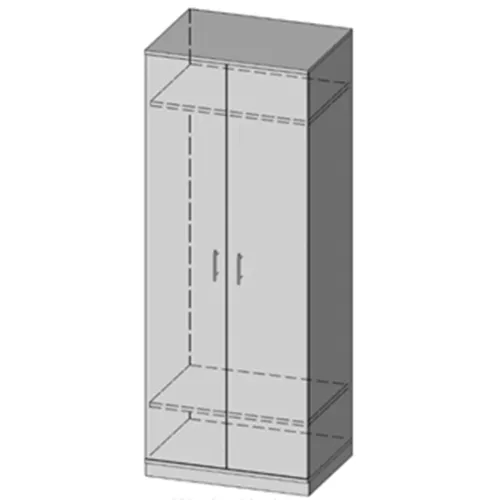 Шафа розпашна ШР1 2600х800х450 мм ДСП Білий