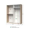 Шкаф-купе двухдверный M-Line 215*200*57 см Белый МШК3.127.215.20.57